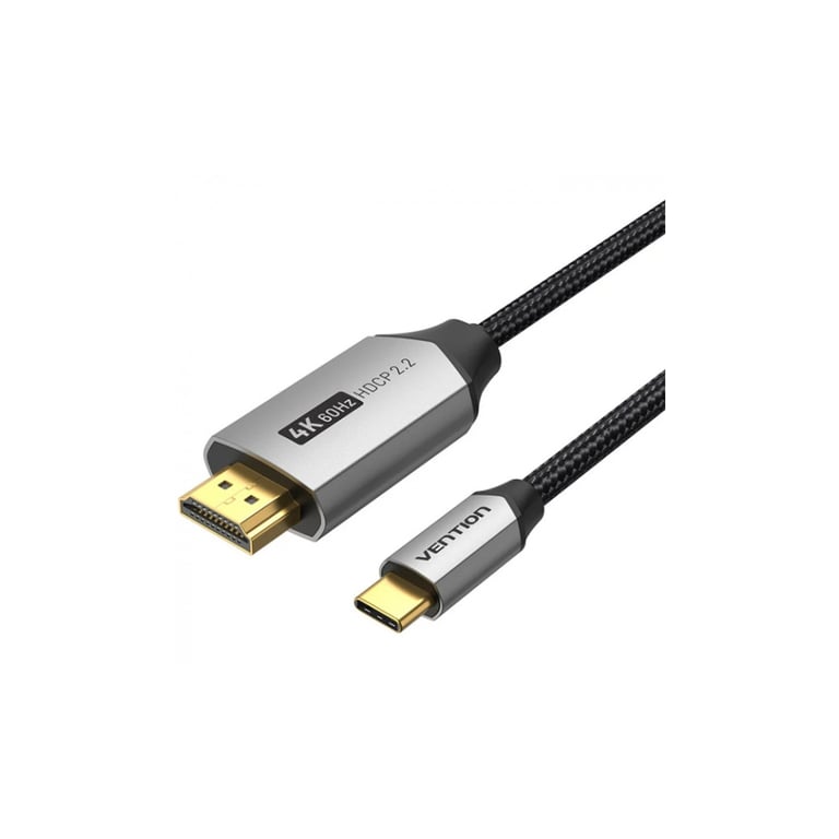 Кабель мультимедійний USB-C to HDMI M 2.0m V2.0 4K 60Hz black Vention (CRBBH) - фото 1