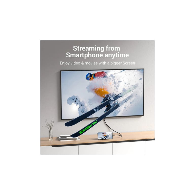 Кабель мультимедійний USB-C to HDMI M 2.0m V2.0 4K 60Hz black Vention (CRBBH) - фото 3