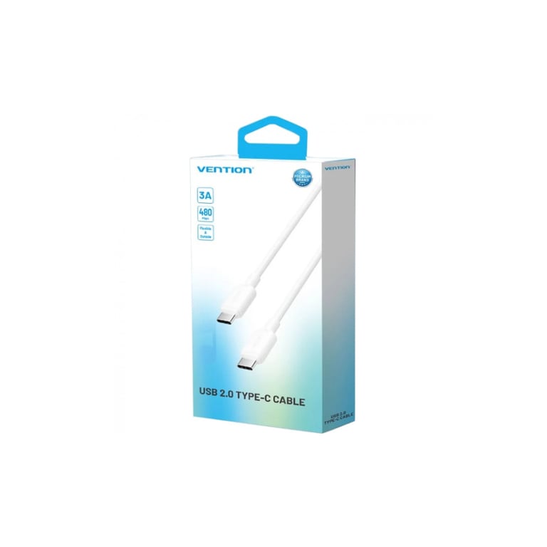 Дата кабель USB-C to USB-C 1.0m 60W white Vention (TRCWF) - фото 3