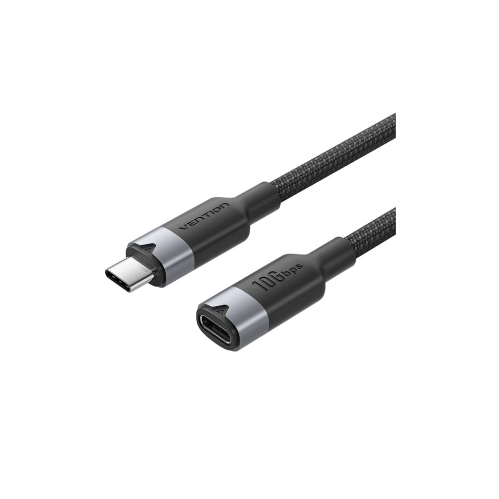 Дата кабель USB-C M/F 1.0m 100W 10Gbps 4K60Hz Vention (TRFBF) - фото 1
