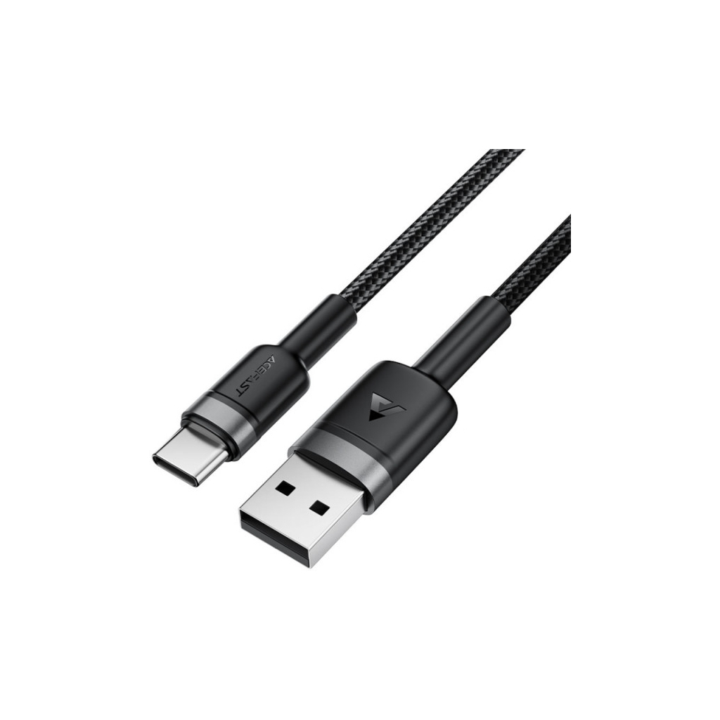 Дата кабель USB 2.0 AM to USB-C 1.2m 60W black Acefast (6974316285144) - фото 1