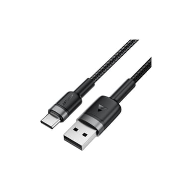 Дата кабель USB 2.0 AM to USB-C 1.2m 60W black Acefast (6974316285144) - фото 1