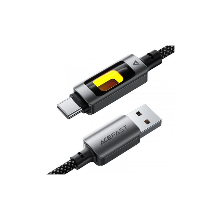 Дата кабель USB 2.0 AM to USB-C 1.2m 60W black Acefast (6974316284673) - фото 2