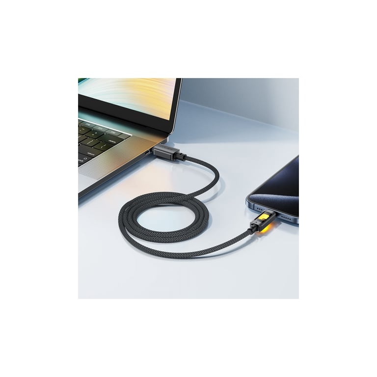 Дата кабель USB 2.0 AM to USB-C 1.2m 60W black Acefast (6974316284673) - фото 6
