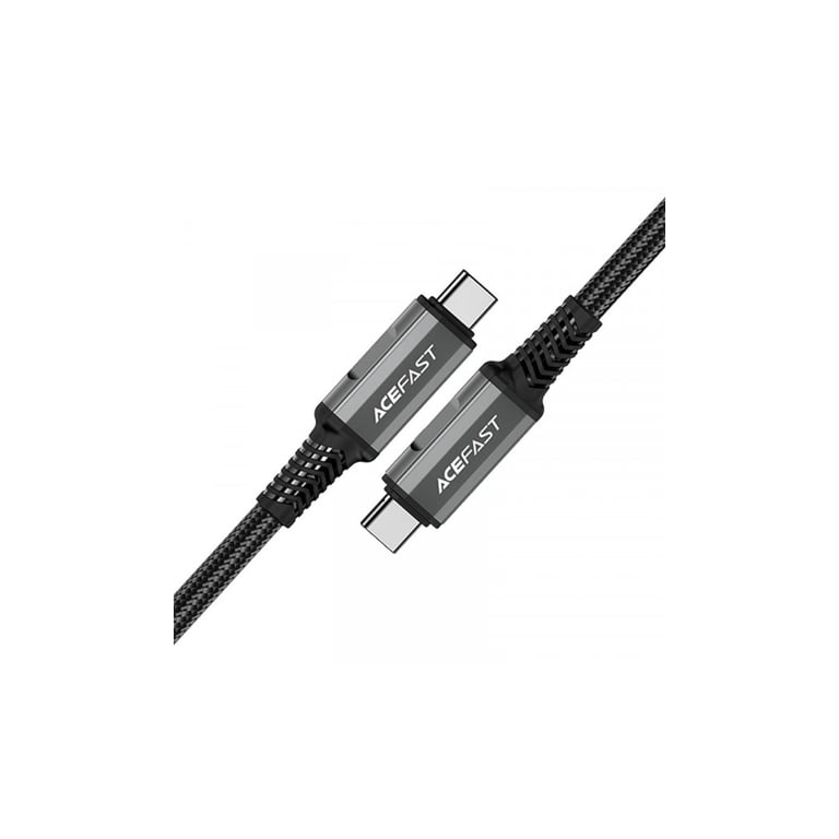 Дата кабель USB-C to USB-C 1.0m USB 4.0 240W audio/video black-grey Acefast (6974316282631) - фото 2