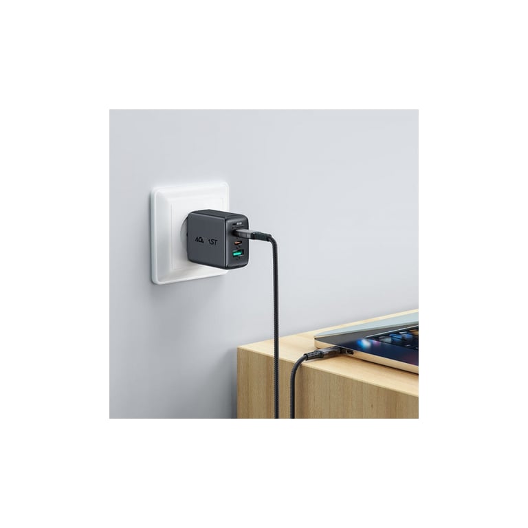 Дата кабель USB-C to USB-C 1.0m USB 4.0 240W audio/video black-grey Acefast (6974316282631) - фото 5