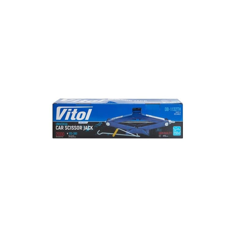 Домкрат VITOL гвинтовий 2 т гумовий упор, висота підйому 390мм. (DB-1132TH) - фото 6