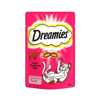 Ласощі для котів Dreamies з яловичиною 60 г (4008429037948) - фото 1