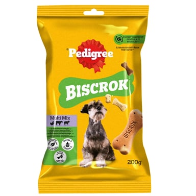 Ласощі для собак Pedigree Biscrok Multi Mix зі смаком курки, яловичини та ягняти 200 г (9003579302545) - фото 1