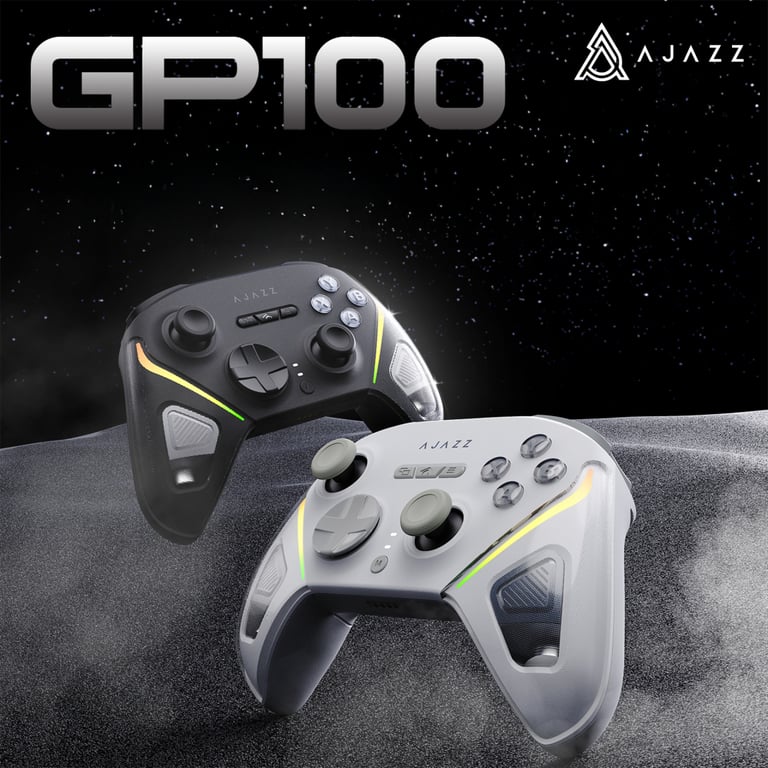 Геймпад Ajazz GP100 2.4G/BT/USB Switch/PC/iOS/Android RGB White (GP100-W) - фото 6