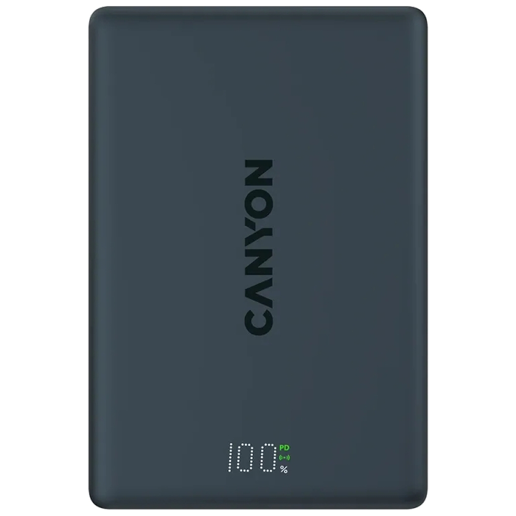 Батарея універсальна Canyon 10000mAh OnPower 511 PD20W Magnetic wireless MagSafe Black (CNS-CPB511B) - фото 1