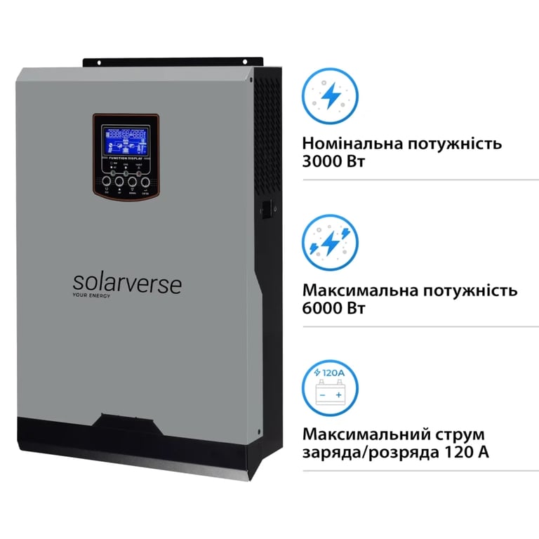 Сонячний інвертор Solarverse SV3024A 3kW (SV3024A) - фото 2