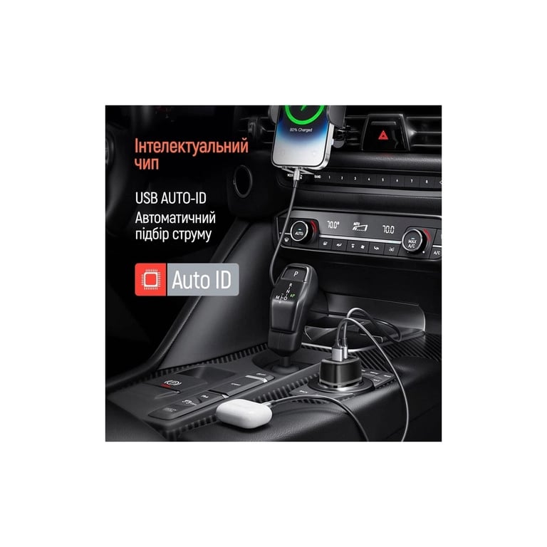 Зарядний пристрій ColorWay USB-C PD45W + USB QC3.0 car adapter (CW-CHA067PD-BK) - фото 10