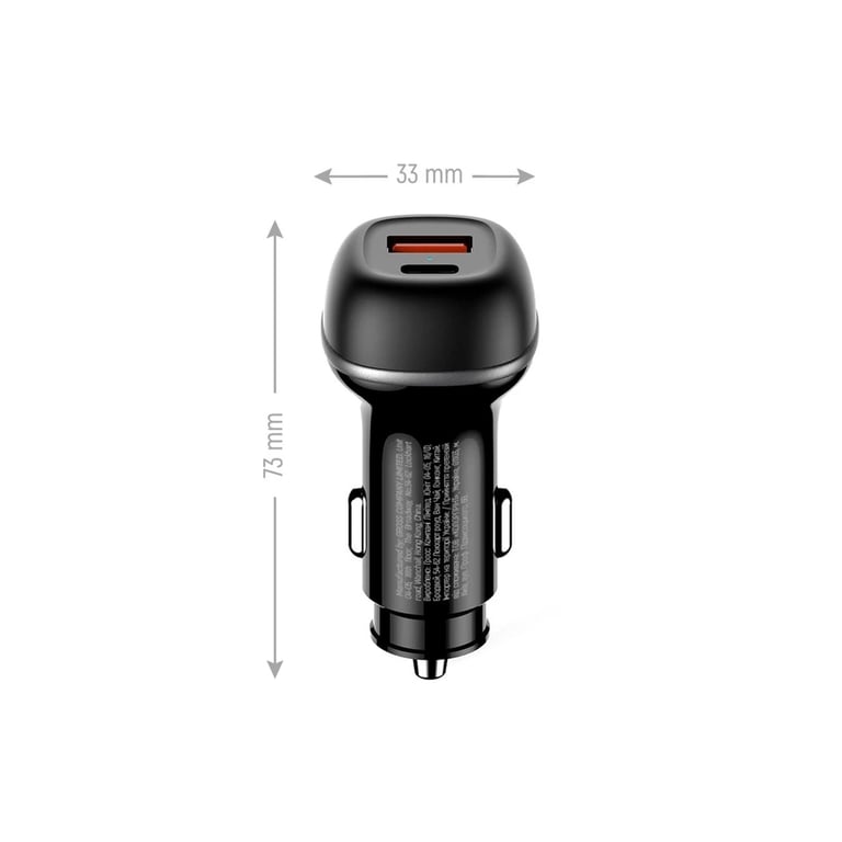 Зарядний пристрій ColorWay USB-C PD45W + USB QC3.0 car adapter (CW-CHA067PD-BK) - фото 3