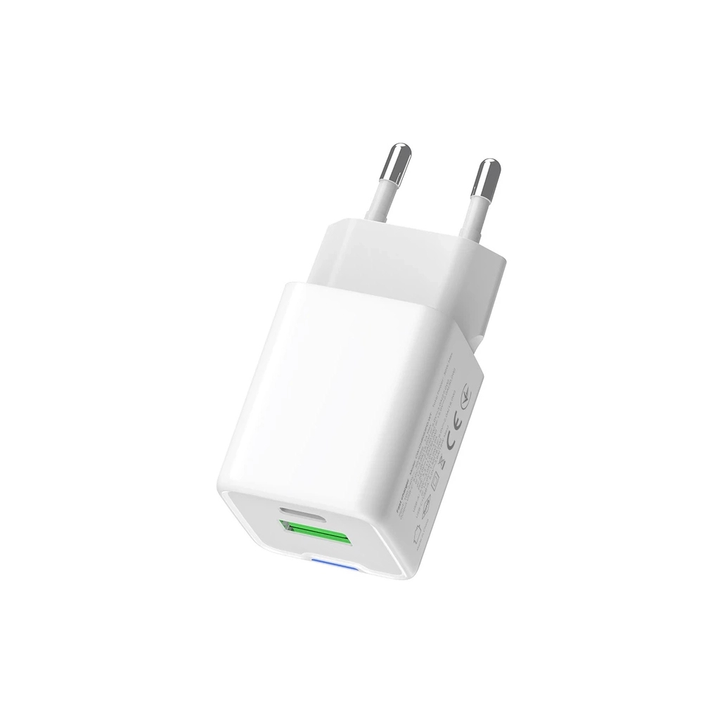 Зарядний пристрій ColorWay USB-C PD20W + 1xUSB QC4.0 white (CW-CHS062PD-WT) - фото 4 Зарядний пристрій ColorWay USB-C PD20W + 1xUSB QC4.0 white (CW-CHS062PD-WT) - фото 4