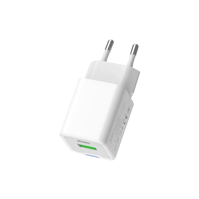 Зарядний пристрій ColorWay USB-C PD20W + 1xUSB QC4.0 white (CW-CHS062PD-WT) - фото 4