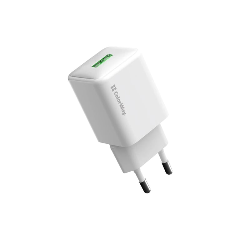 Зарядний пристрій ColorWay USB QC3.0 18W white (CW-CHS063Q-WT) - фото 3