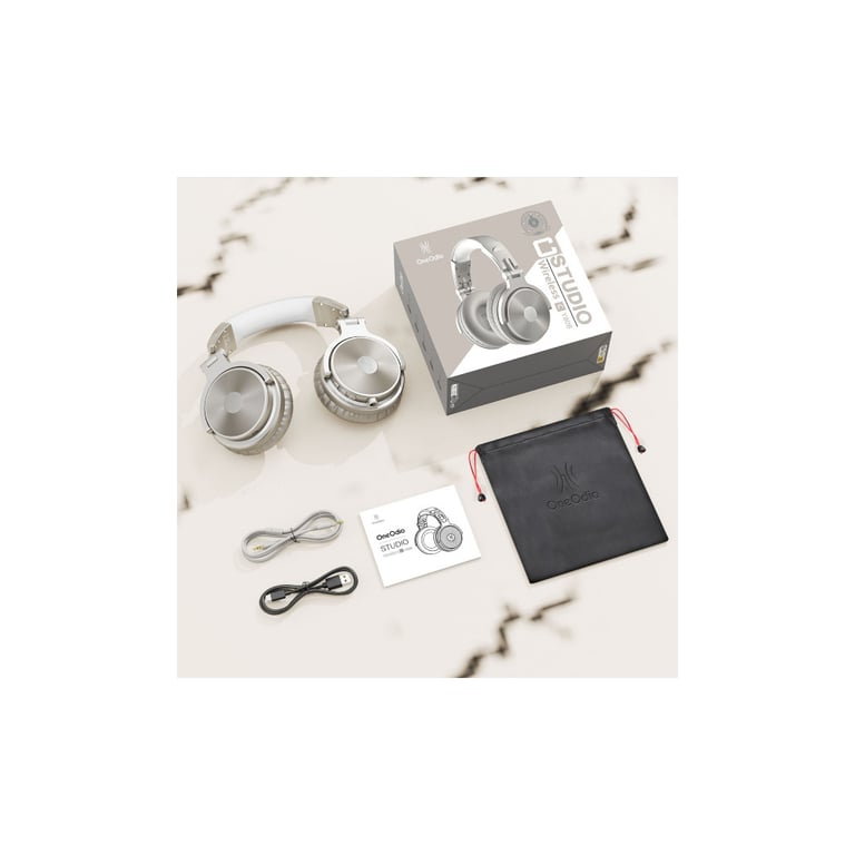 Навушники OneOdio Studio Pro C Bluetooth+3,5мм Silver (Pro C Silver) - фото 4