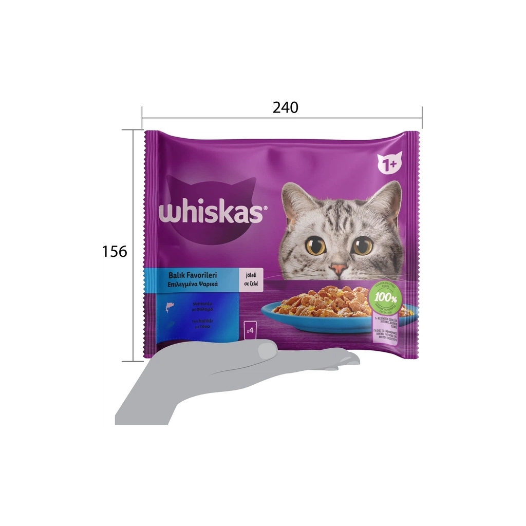 Вологий корм для кішок Whiskas тунець, лосось в желе 4х85 г (8410136025433) - фото 7 Вологий корм для кішок Whiskas тунець, лосось в желе 4х85 г (8410136025433) - фото 7