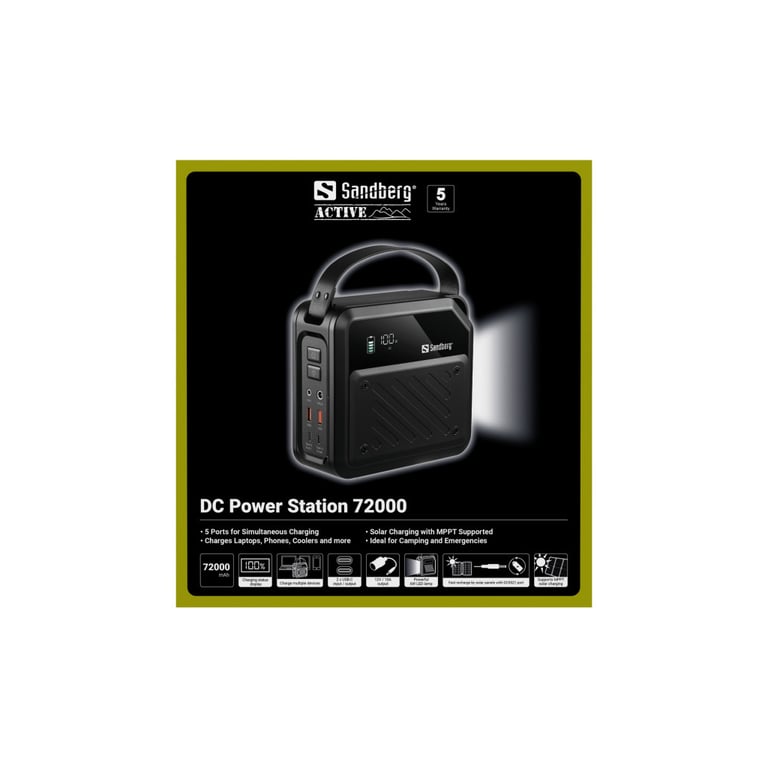 Батарея універсальна Sandberg 72000mAh max 268W, DC9,612,6V/10A, PD/100W(In/Out), LiMnFePO (421-22) - фото 6