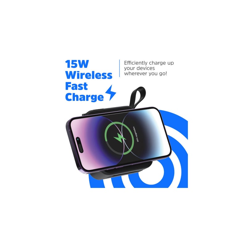 Батарея універсальна Energizer Magnetic Wireless 10000mAh 20W PD, AC зарядка, QI/15W, built-in USB-C (QM10001AC) - фото 10