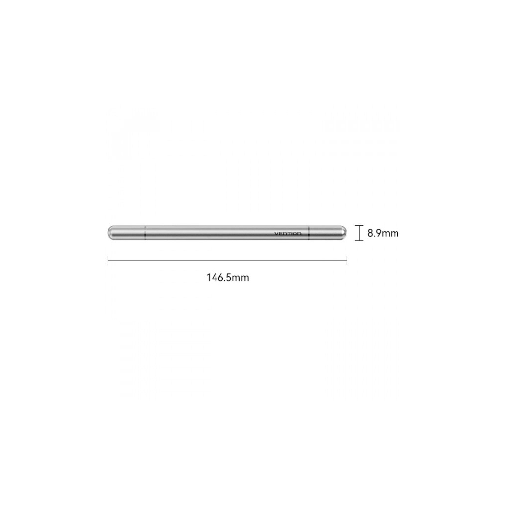 Стилус Vention 2-in-1 Stylus Pen Gray Aluminum Alloy Type (KQMH0) - фото 2 Стилус Vention 2-in-1 Stylus Pen Gray Aluminum Alloy Type (KQMH0) - фото 2