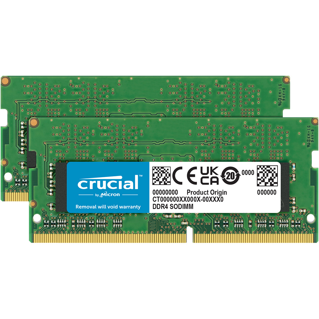 Модуль пам'яті для ноутбука SoDIMM DDR4 64GB (2x32GB) 3200 MHz Micron (CT2K32G4SFD832A) - фото 1
