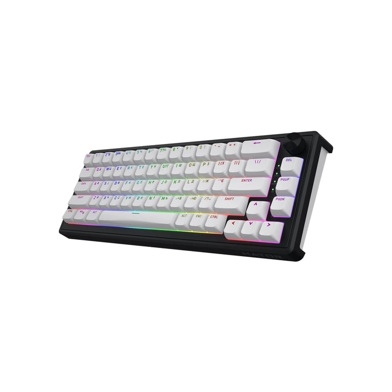 Клавіатура Hator Skyfall 65 Aurum Sterling RGB Wireless/Bluetooth/USB UA Black/White (HTK3160UA) - фото 3