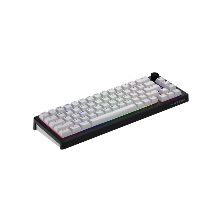 Клавіатура Hator Skyfall 65 Aurum Sterling RGB Wireless/Bluetooth/USB UA Black/White (HTK3160UA) - фото 4