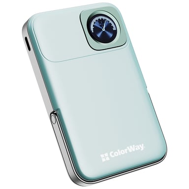 Батарея універсальна ColorWay 10 000 mAh PD/22.5W, 15W MagSafe & Watch Wireless Aquamarine (CW-PB100LPA2MT-WPDD) - фото 1