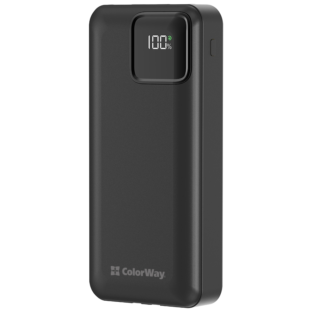 Батарея універсальна ColorWay 20 000 mAh Optimal Power PD/22.5W, QC/3.0, Black (CW-PB200LPB5BK-PDD) - фото 1