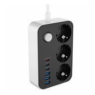 Мережевий фільтр живлення ColorWay CW-CHE36PDB, 3 розетки/ 3USB + 3TYPE-C 2M (CW-CHE36PDB) - фото 1