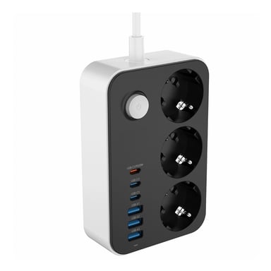 Мережевий фільтр живлення ColorWay CW-CHE36PDB, 3 розетки/ 3USB + 3TYPE-C 2M (CW-CHE36PDB) - фото 1