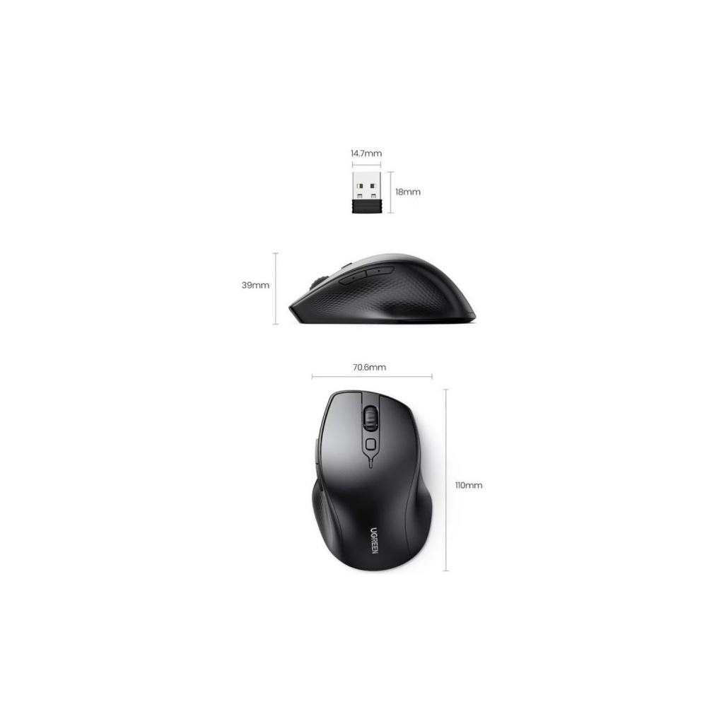 Мишка Ugreen MU101 Wireless Black (90395) - фото 7 Мишка Ugreen MU101 Wireless Black (90395) - фото 7