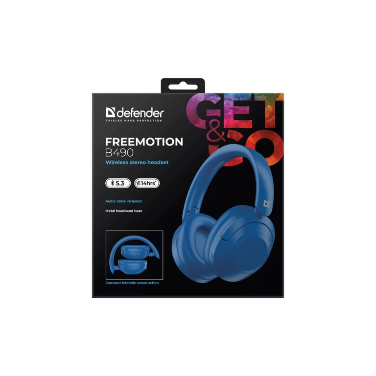 Навушники Defender FreeMotion B490 Bluetooth Blue (63491) - фото 7