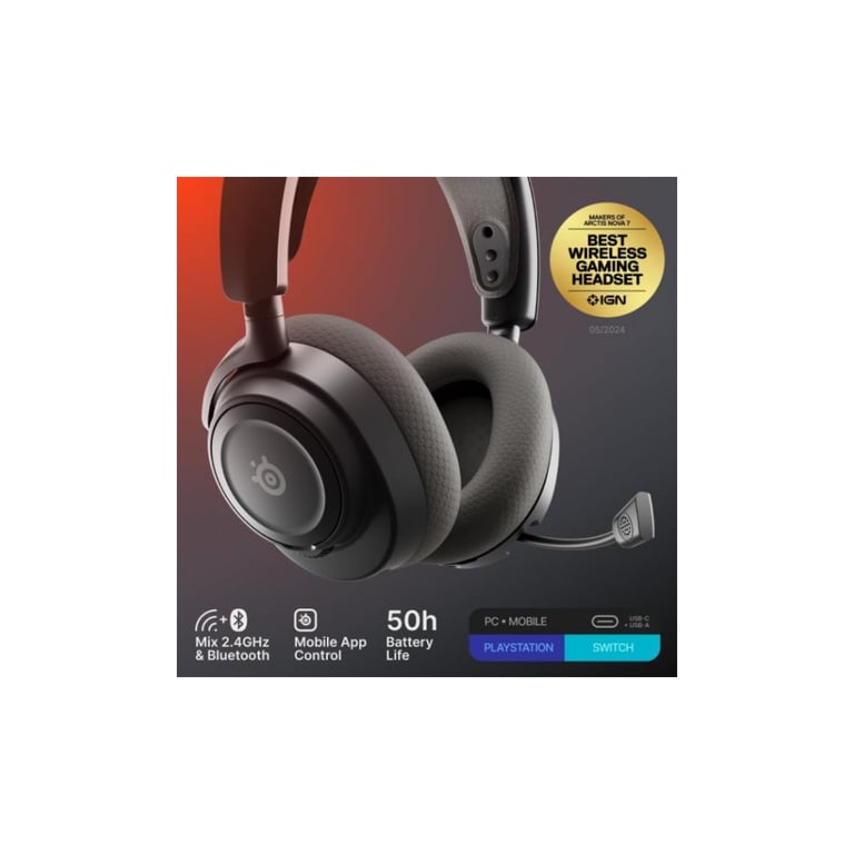 Навушники SteelSeries Arctis Nova 7 Gen 2 Wireless Black (61730) - фото 6