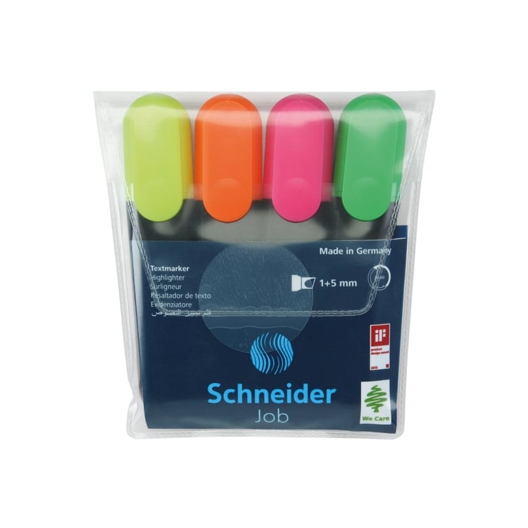 Набір маркерів Schneider JOB текстових 150, 4 кольори в блістері (S1500**) - фото 1