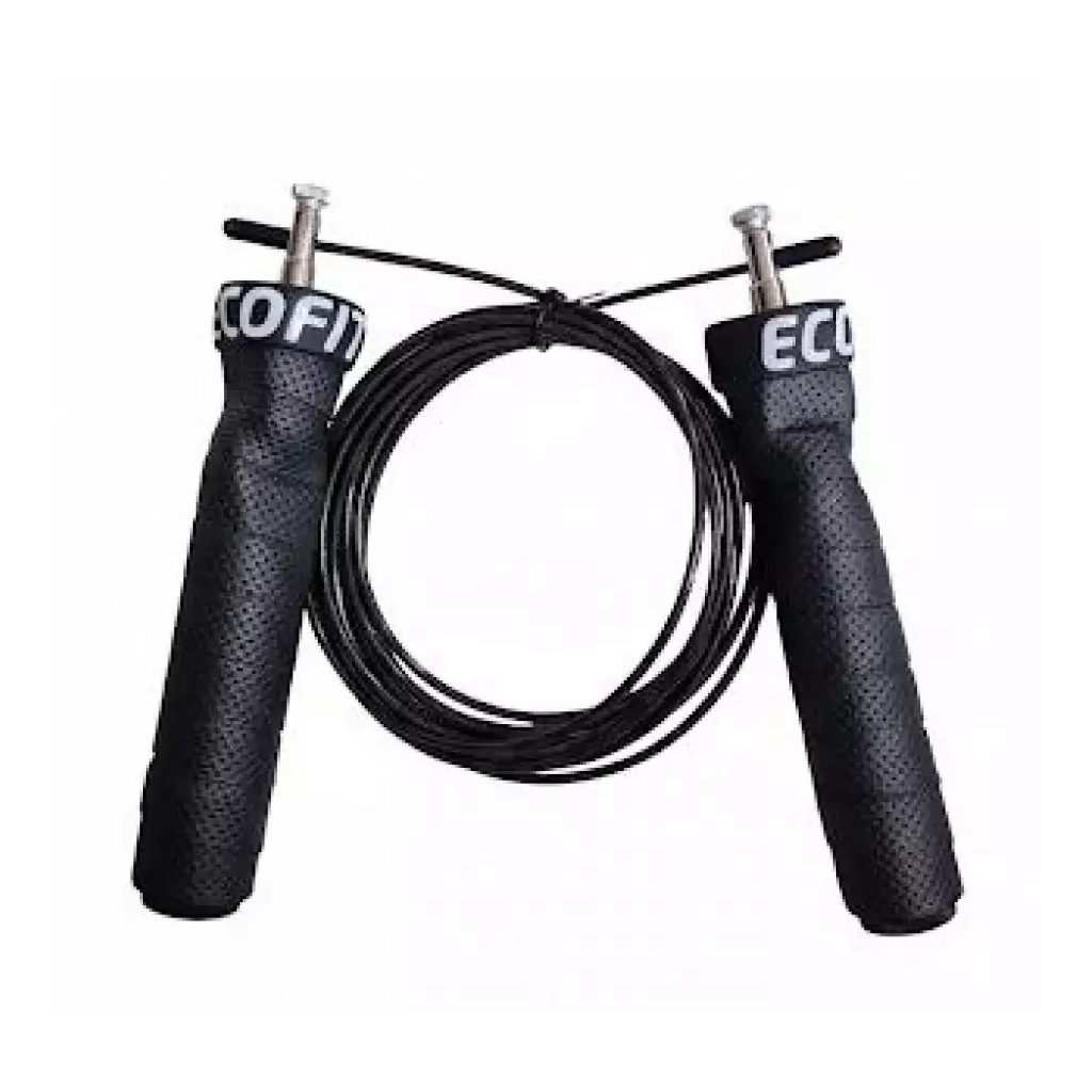 Скакалка Ecofit MDJR039 3 м чорна (К00026973) - фото 1