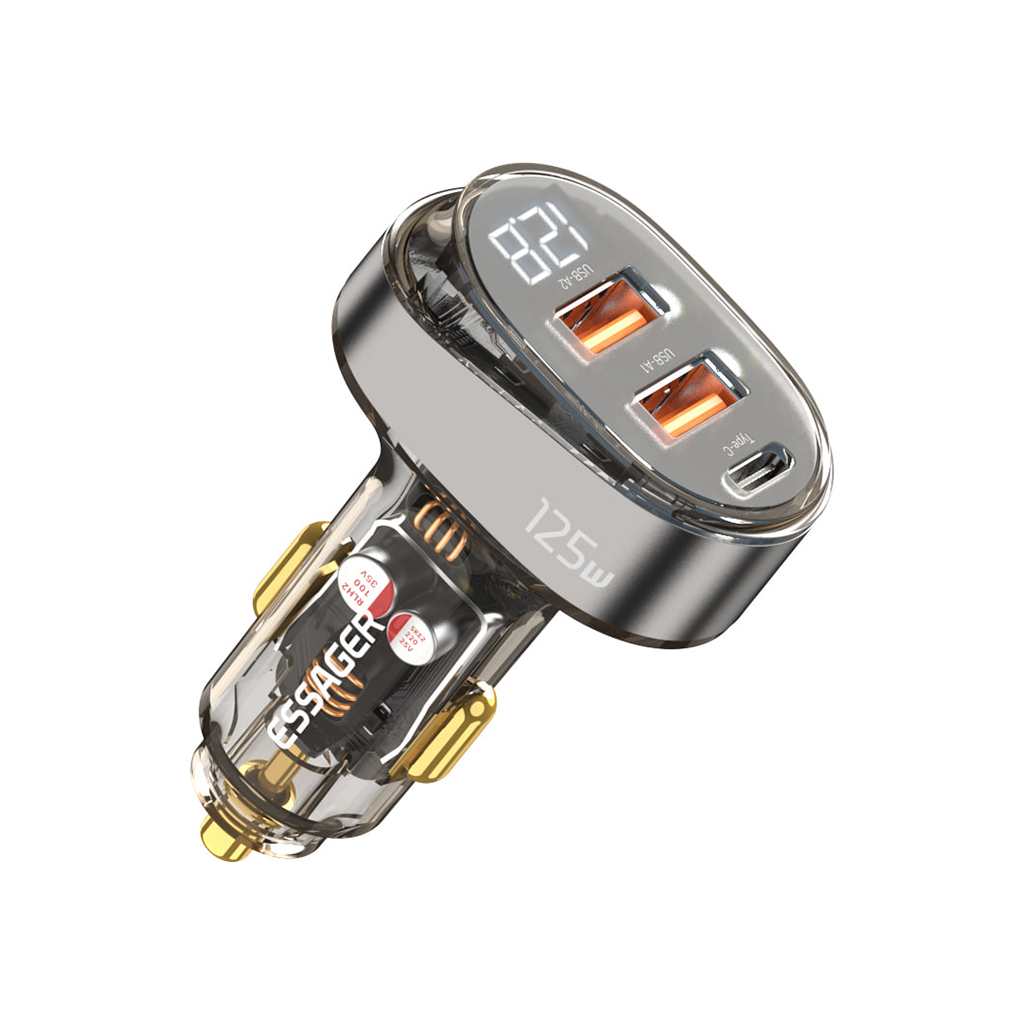 Зарядний пристрій Essager 2xUSB + 1xUSB-C 125W QC3.0/PD3.0 Display Car Charger (ECC2AC-FM12-Z) - фото 1 Зарядний пристрій Essager 2xUSB + 1xUSB-C 125W QC3.0/PD3.0 Display Car Charger (ECC2AC-FM12-Z) - фото 1