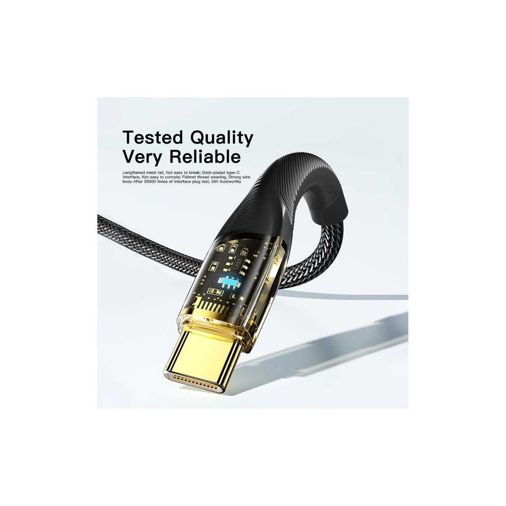 Дата кабель USB 2.0 AM to USB-C 1.0m 7A black Essager (EXCT-XJ01-P) - фото 10 Дата кабель USB 2.0 AM to USB-C 1.0m 7A black Essager (EXCT-XJ01-P) - фото 10