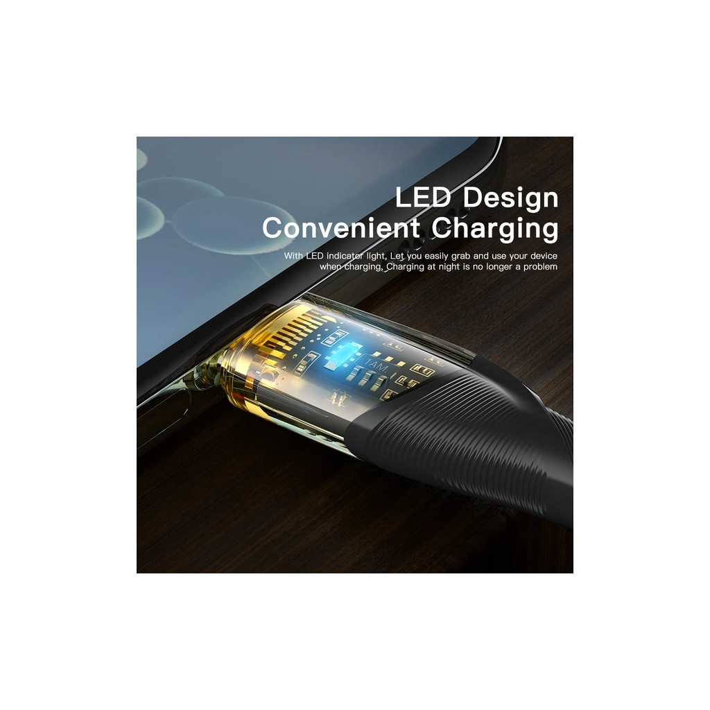 Дата кабель USB 2.0 AM to USB-C 1.0m 7A black Essager (EXCT-XJ01-P) - фото 5 Дата кабель USB 2.0 AM to USB-C 1.0m 7A black Essager (EXCT-XJ01-P) - фото 5