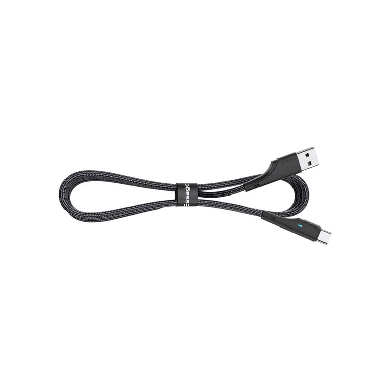 Дата кабель USB 2.0 AM to USB-C 1.0m 3A black Essager (EXCT-LS01) - фото 2