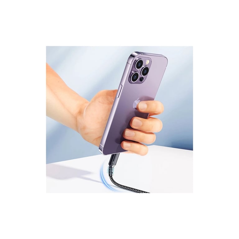 Дата кабель USB 2.0 AM to Lightning + Micro 5P + USB-C 1.2m 100W Essager (EXCMTL-JJ01-P) - фото 6