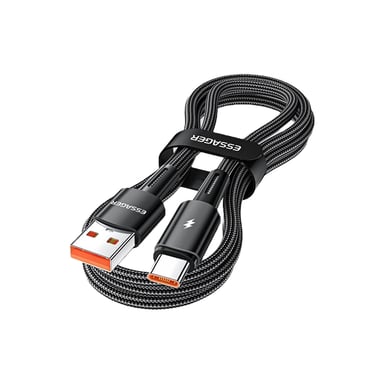 Дата кабель USB 2.0 AM to USB-C 1.0m 120W black Essager (EXC120-CG01-P) - фото 1