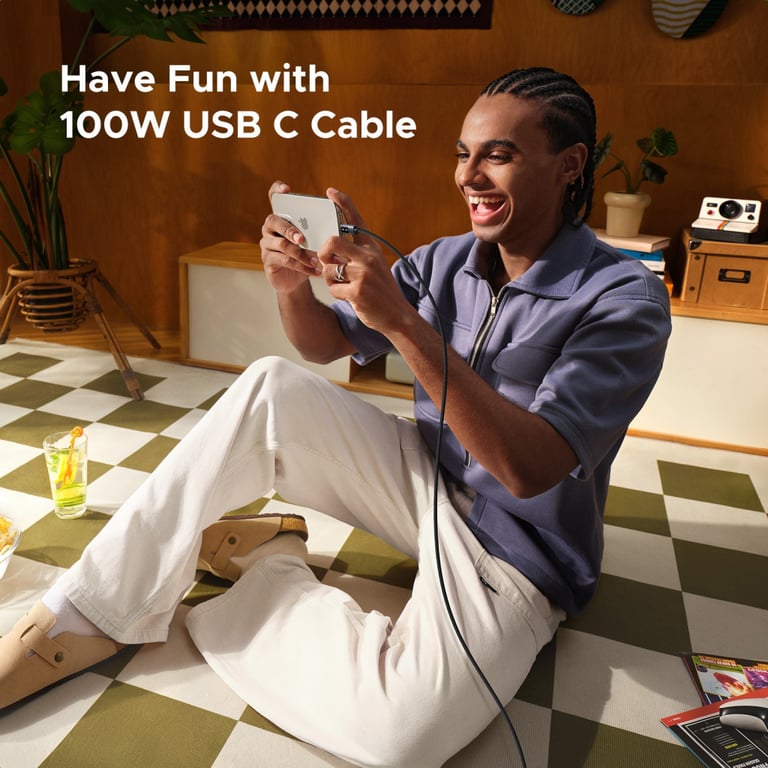 Дата кабель USB-C to USB-C 2.0m PD 100W display L509 black Ugreen (35512) - фото 8