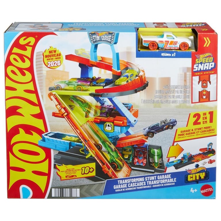 Автотрек Hot Wheels City Гараж-трансформер для трюків (JHL94) - фото 1