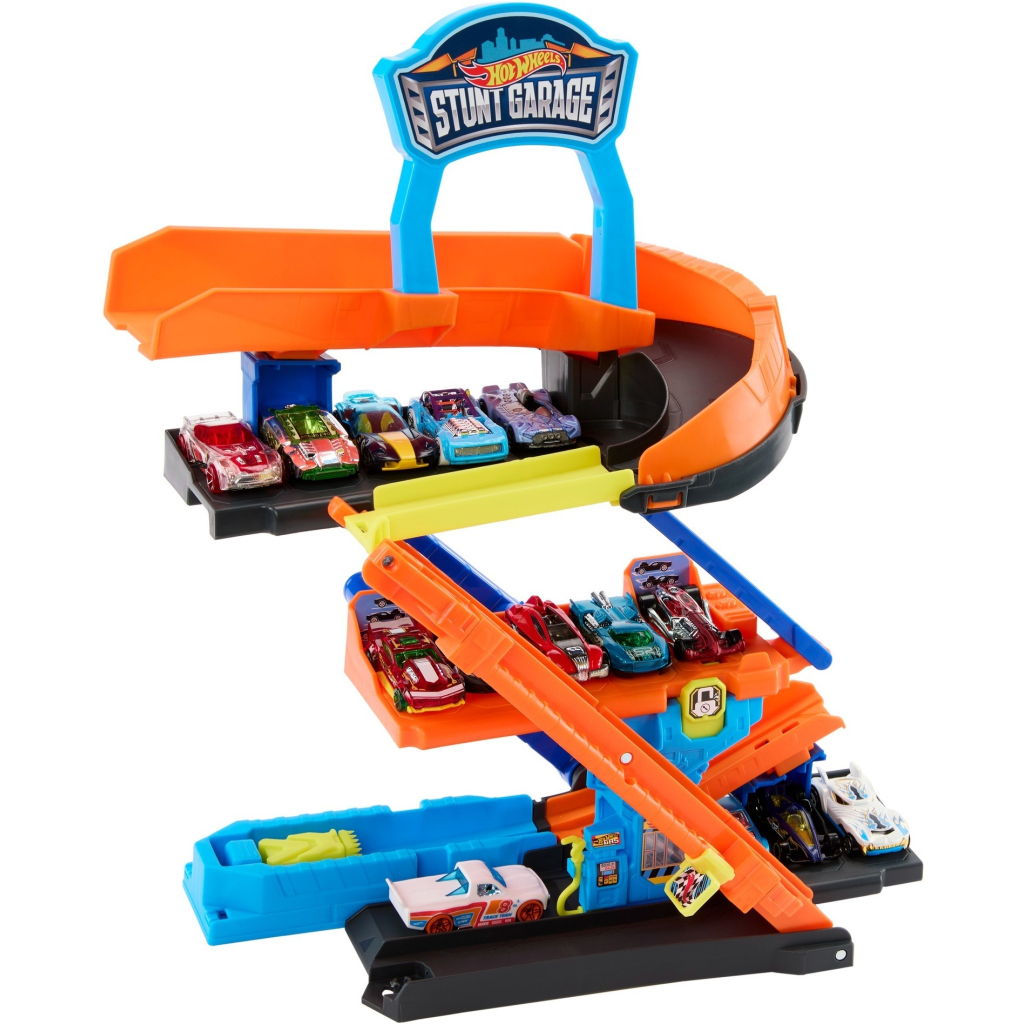 Автотрек Hot Wheels City Гараж-трансформер для трюків (JHL94) - фото 4 Автотрек Hot Wheels City Гараж-трансформер для трюків (JHL94) - фото 4
