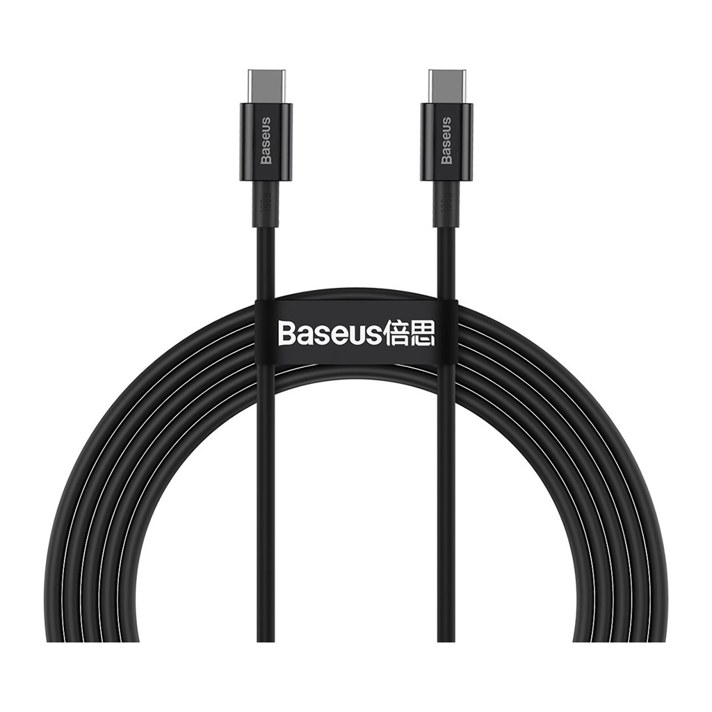 Дата кабель USB-C to USB-C 2.0m 100W black Baseus (CATYS-C01) - фото 1