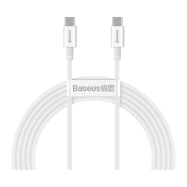 Дата кабель USB-C to USB-C 2.0m 100W white Baseus (CATYS-C02) - фото 1