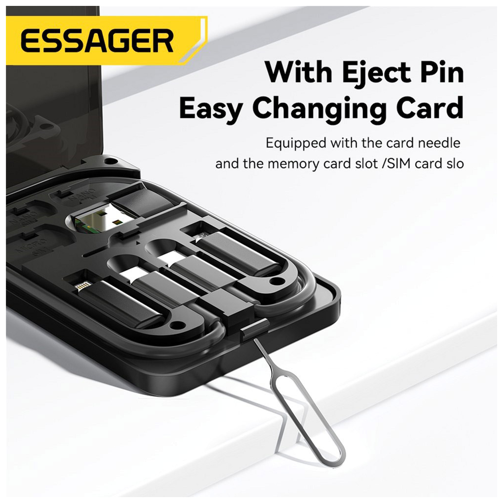 Дата кабель USB charging cable set Treasure box 0.28m Essager (ECJHZ-JH01-P) - фото 3 Дата кабель USB charging cable set Treasure box 0.28m Essager (ECJHZ-JH01-P) - фото 3